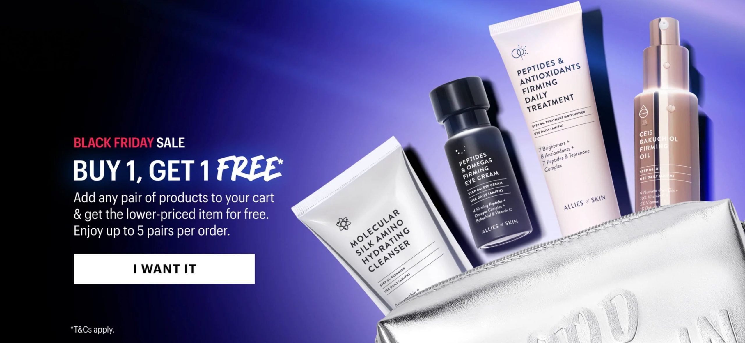 Black Friday at Allies of Skin: Buy 1, get 1 free