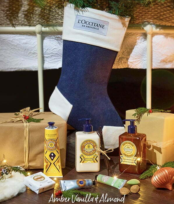 L'Occitane 6 Piece Luxury Festive Gift Collection Vanilla Amber & Almond 2022 