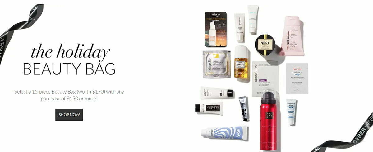 Skinstore 15-piece Holiday Beauty Bag December 2022