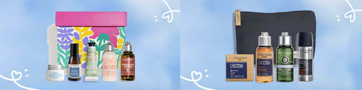 Free L’occitane Treasures from Provence Kit 2023 OR a L’occitane collection of Grooming Travel Staples 2023