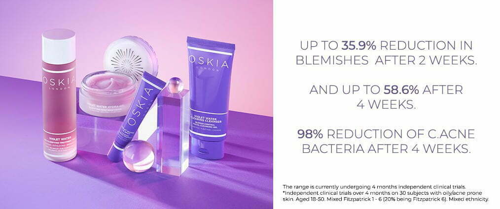 Oskia Violet Water Collection