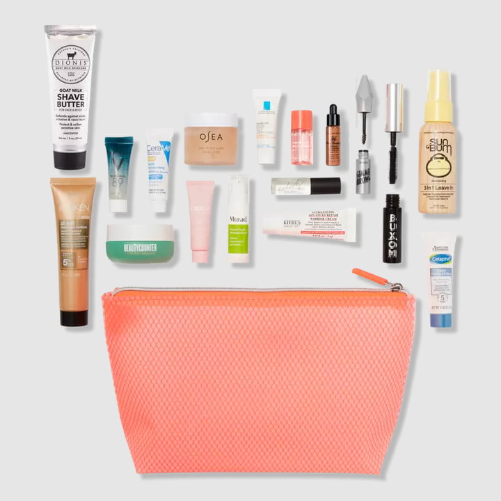 Free ULTA Beauty 17 Piece Orange Beauty Bag 2023