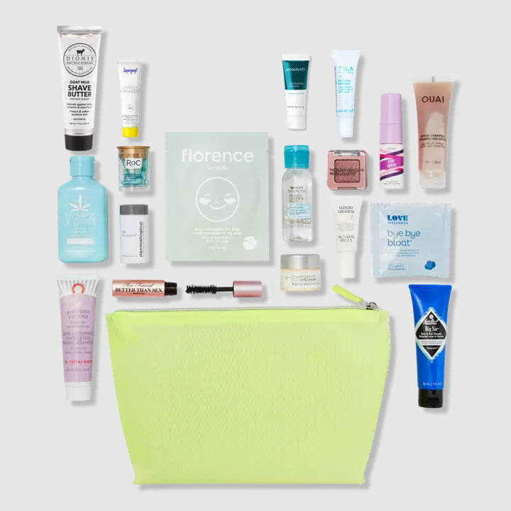 ULTA Beauty 17 Piece Yellow Beauty Bag 2023