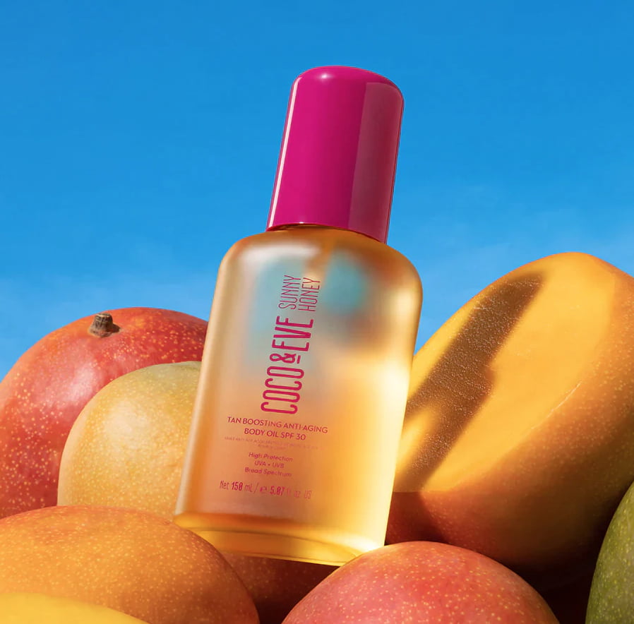 Coco & Eve Sunny Honey Tan Boosting Anti-Ageing Body Oil SPF 30