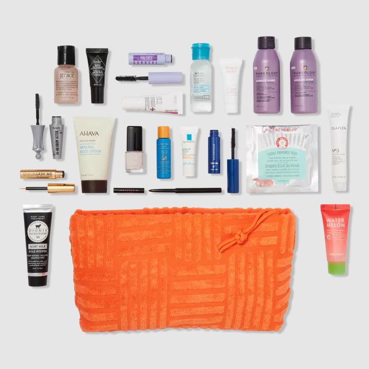 Free Ulta Beauty 20 Piece Orange Beauty Bag