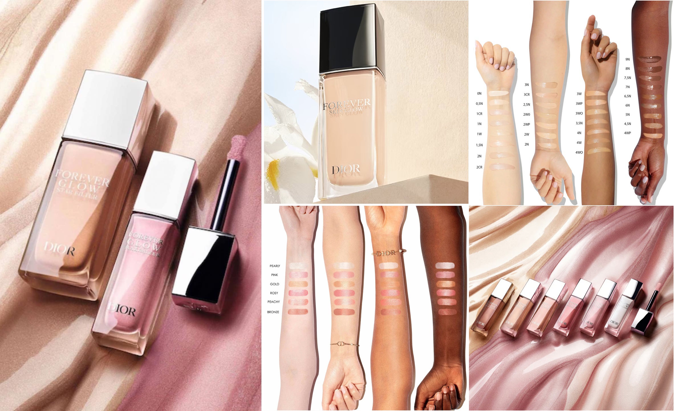 DIOR Glow Maximizer Highlighter & Forever Glow Star Filter.