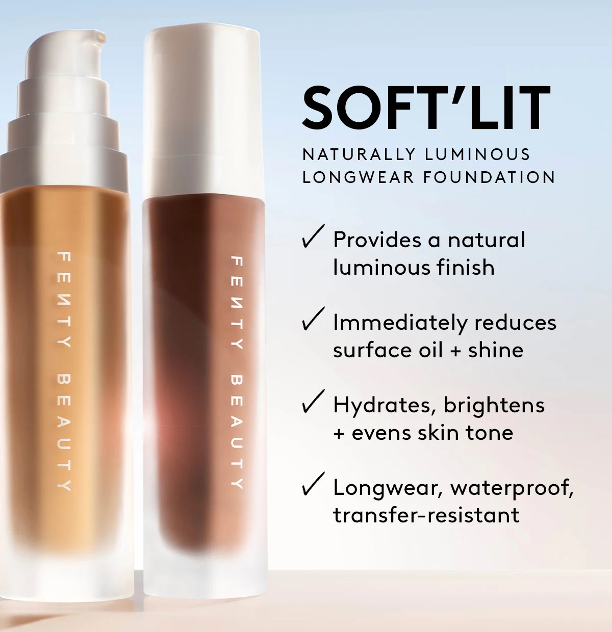 Fenty Beauty Soft'lit Naturally Luminous Longwear Foundation