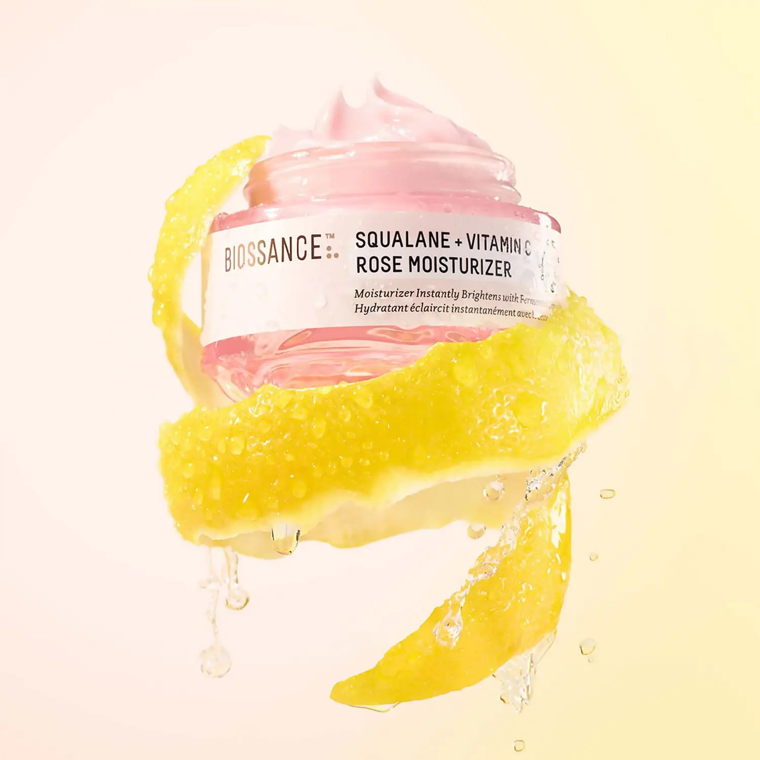 Biossance Squalane and Vitamin C Rose Moisturiser