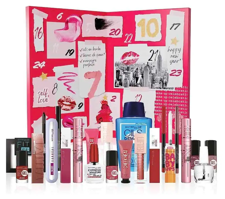 Maybelline Advent Calendar 2023 contents Maybelline Advent Calendar 2023 contents