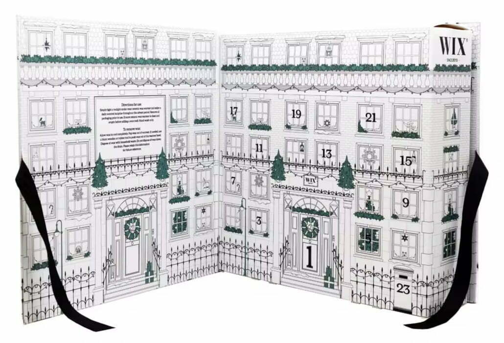 WIX Wax Melt Advent Calendar 2023 open