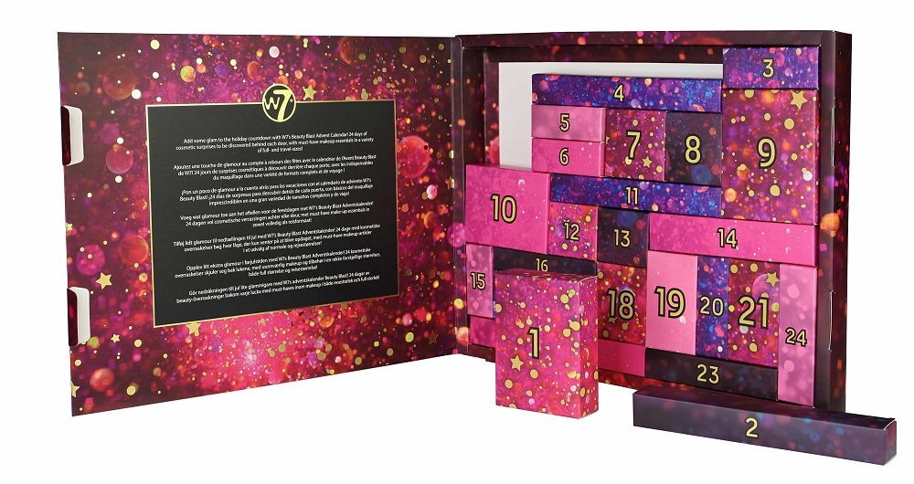 W7 Beauty Advent Calendar 2023 open W7 Beauty Advent Calendar 2023 open