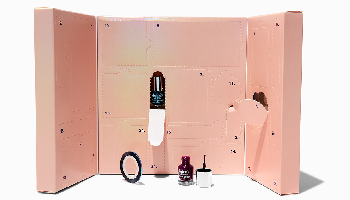 Claire's Polished 24 Days of Fun Nail Advent Calendar 2023 Contents Claire's Polished 24 Days of Fun Nail Advent Calendar 2023 Contents
