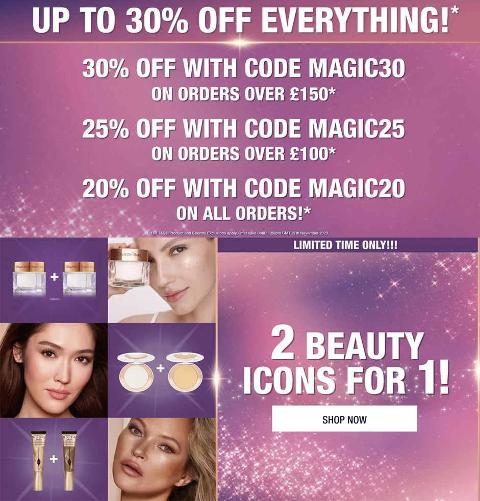 Black Friday offers at Charlotte Tilbury Black Friday offers at Charlotte Tilbury