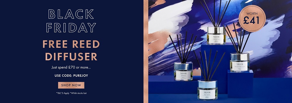 Free Reed Diffuser (worth £41) at NEOM when you spend £70 Free Reed Diffuser (worth £41) at NEOM when you spend £70