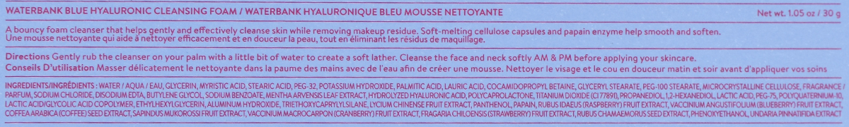 LANEIGE Waterbank Blue Hyaluronic Cleansing Foam review