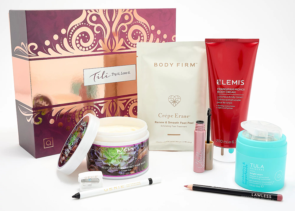 QVC Beauty TILI Try It, Love It Luxe Holiday Beauty Box 2023