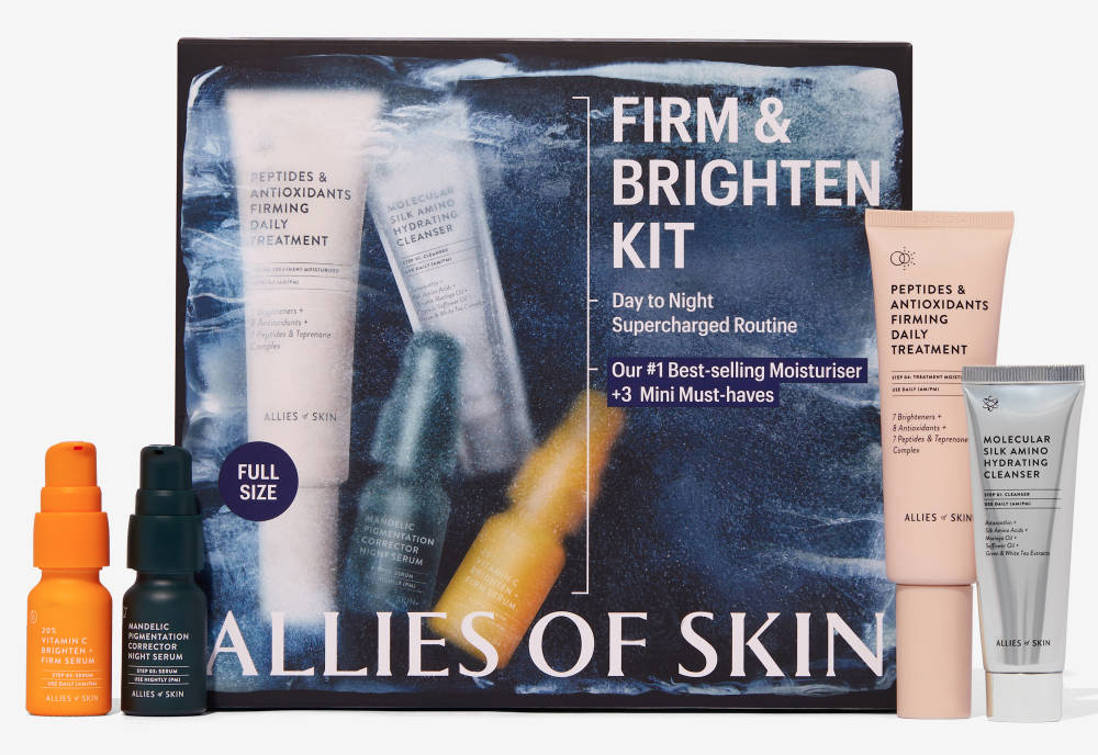 Allies of Skin Brighten & Firm Anti Aging Skincare Kit 2024 Allies of Skin Brighten & Firm Anti Aging Skincare Kit 2024