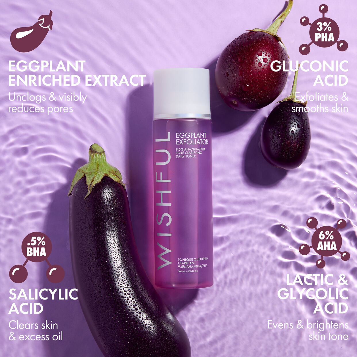 WISHFUL Eggplant Toner