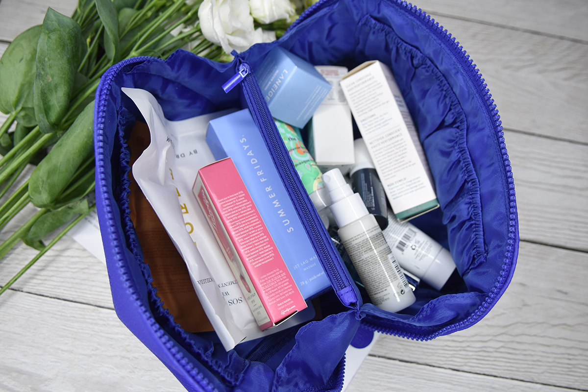 Cult Beauty Cobalt Blue Travel Organiser Bag