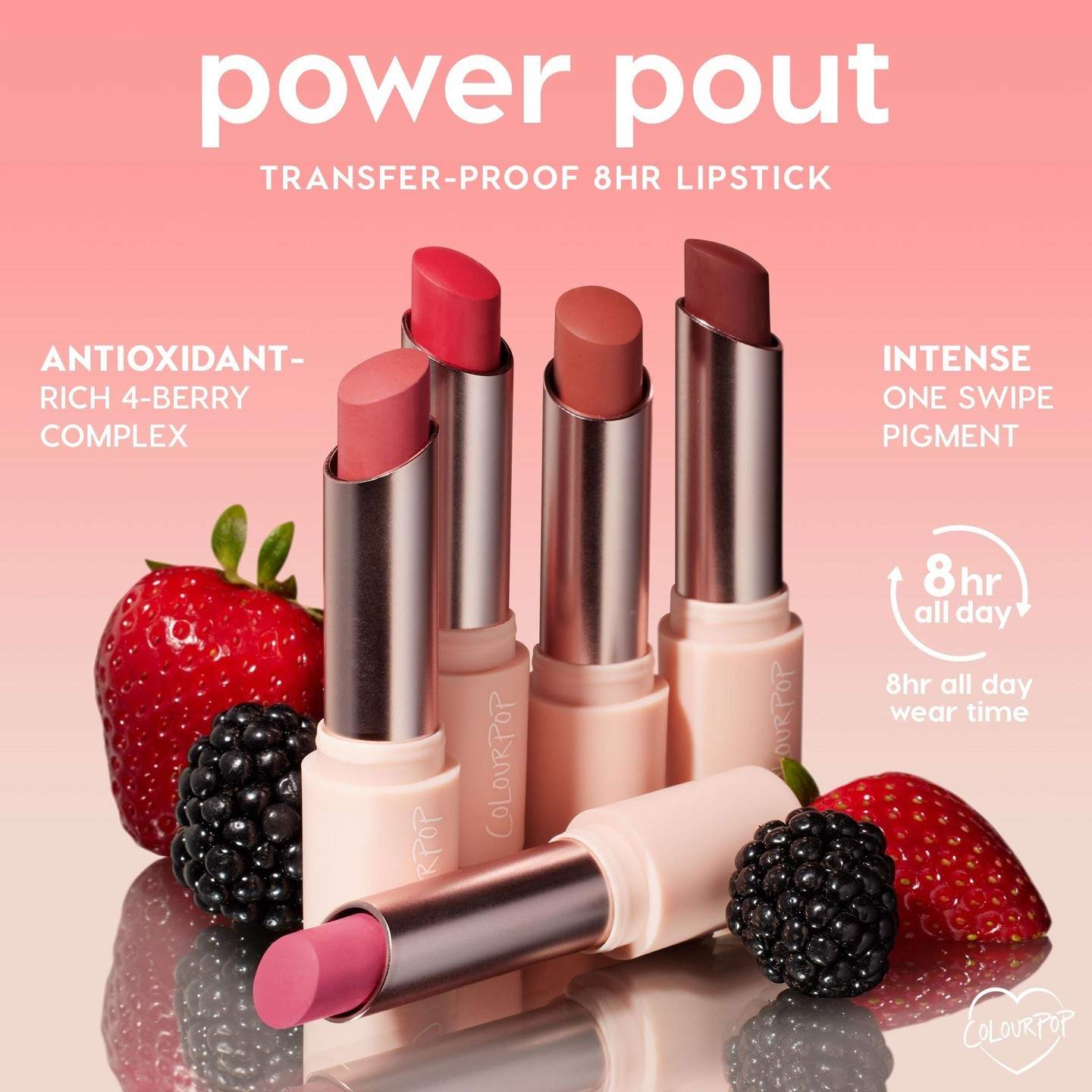 ColourPop Power Pout Long-Wearing Lipstick