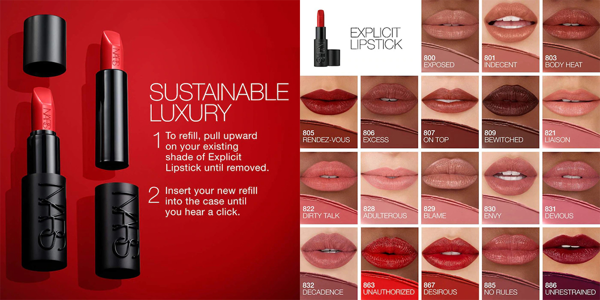 NARS Explicit Refillable Satin Lipstick