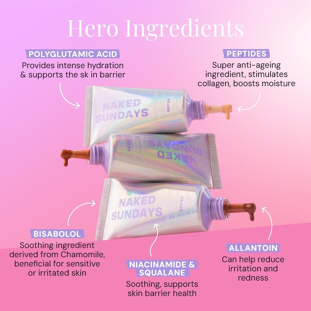 Naked Sundays Beauty Screen™ Peptide Foundation Tint SPF 50