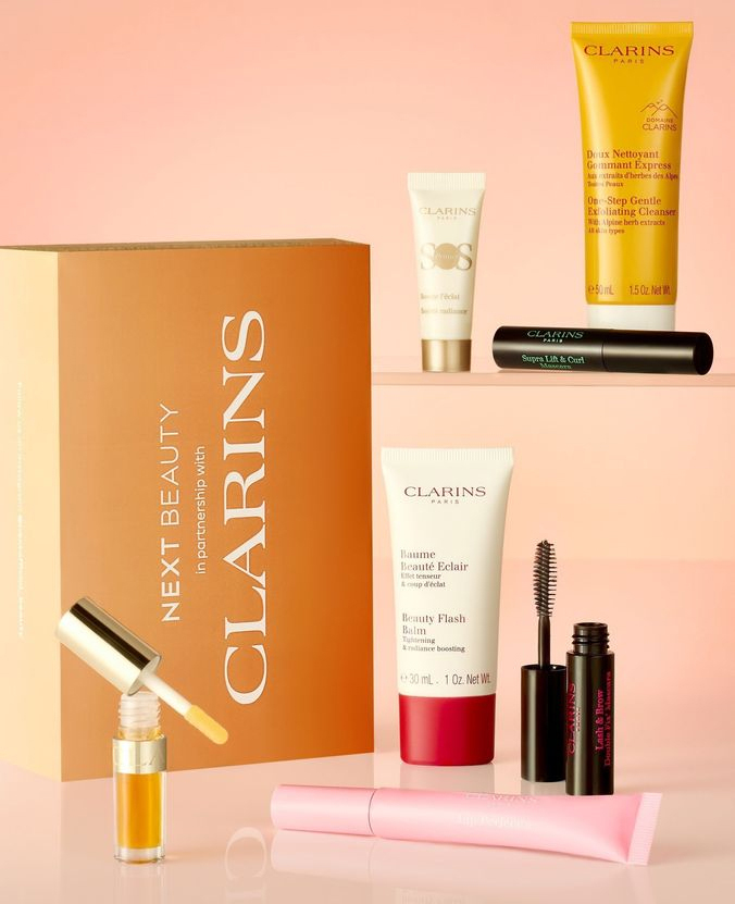 Next x Clarins Prime and Glow Box 2024