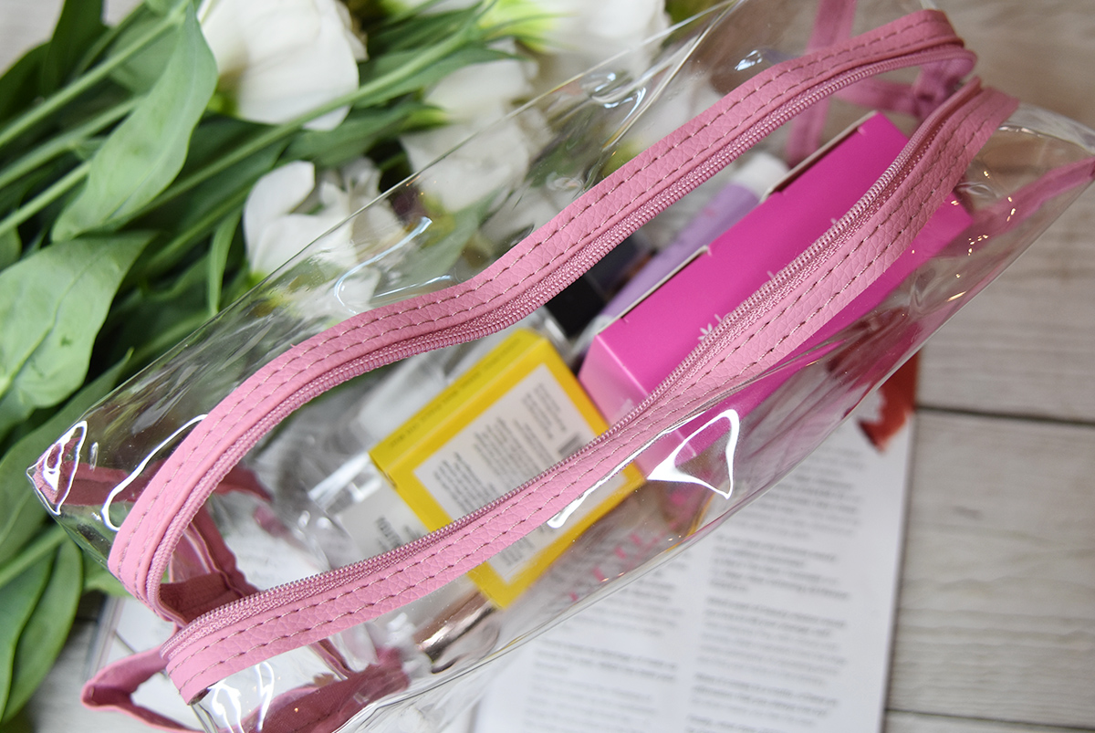 Lookfantastic Clear Travel Bag in Pink