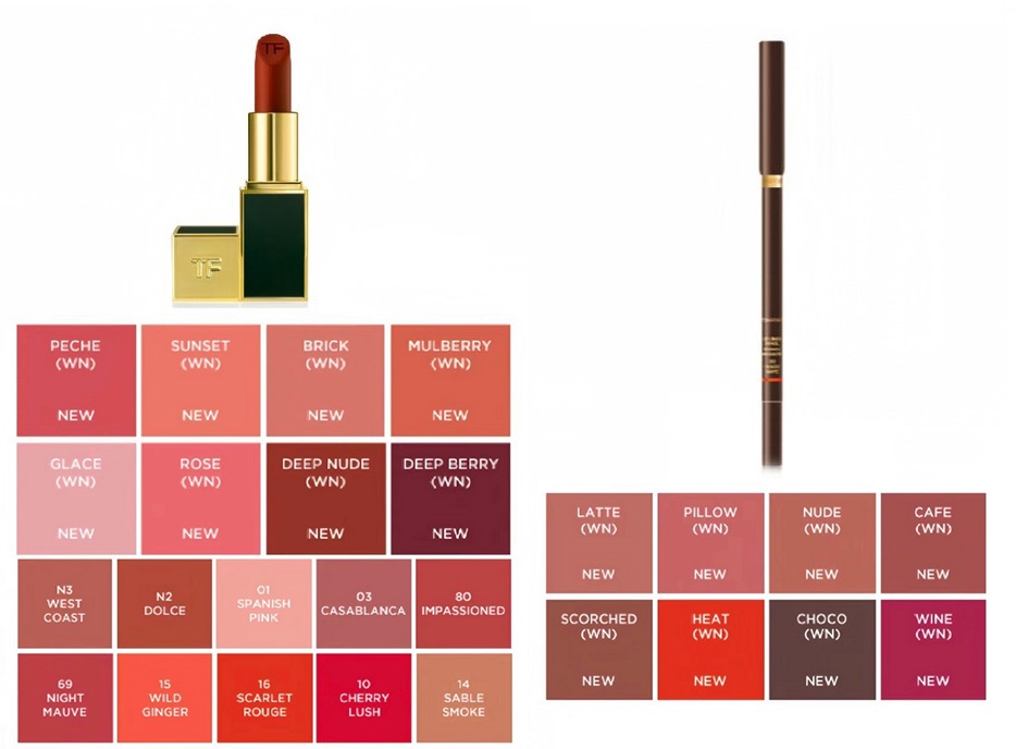 Tom Ford's lipstick and lip liner