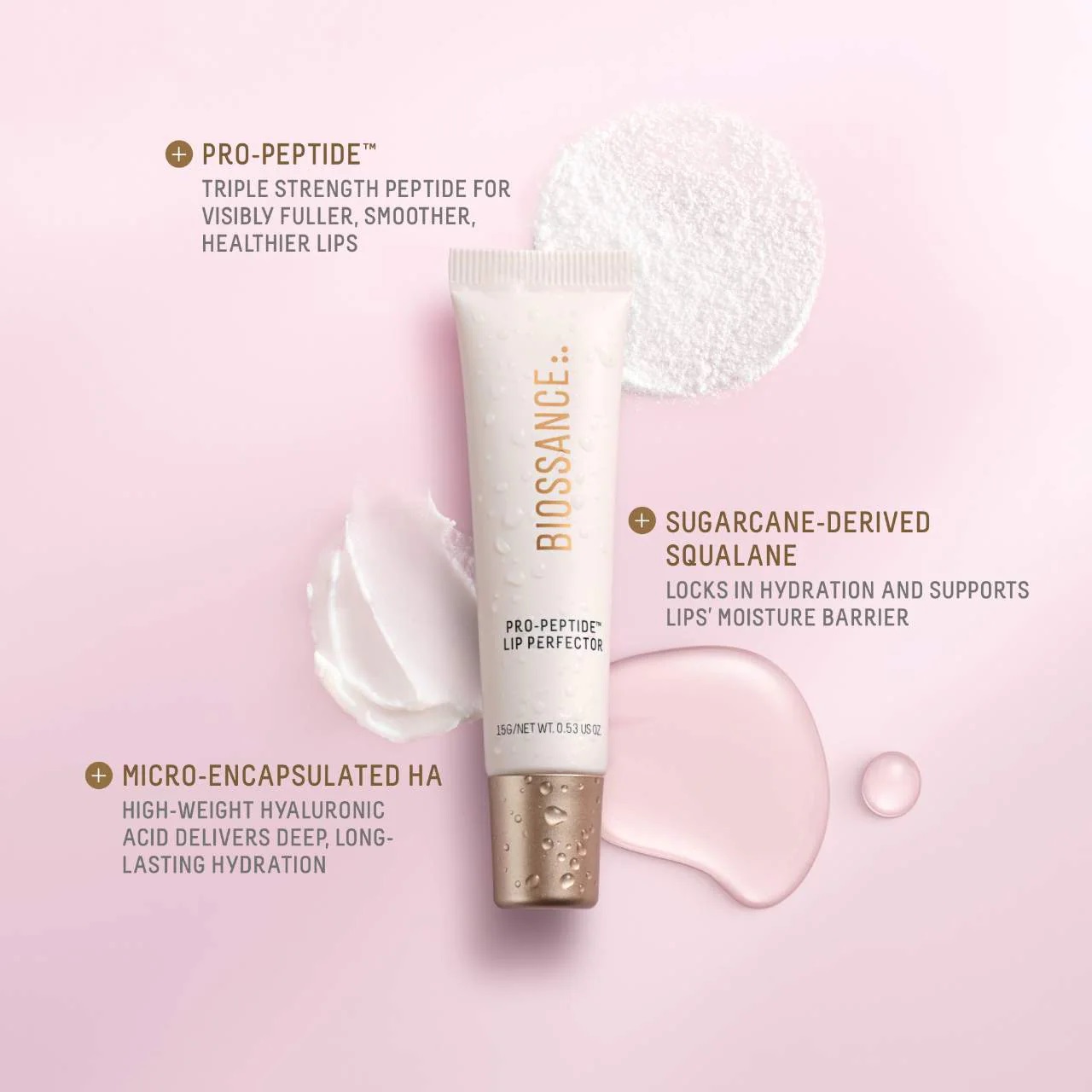 Biossance Pro-Peptide™ Hydrating Lip Perfector Balm with Hyaluronic Acid