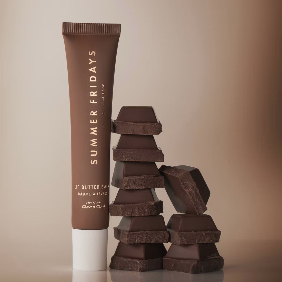 Summer Fridays Lip Butter Balm in Hot Cocoa