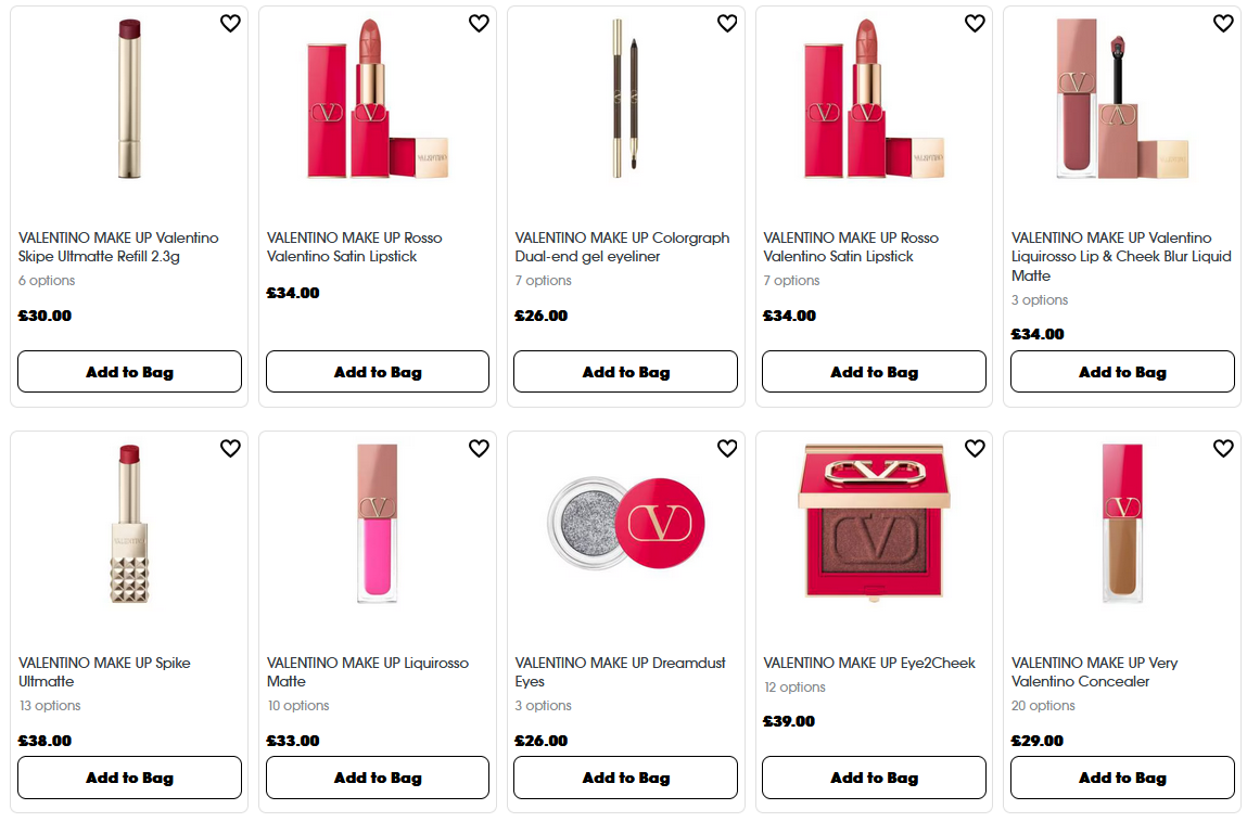 Valentino Makeup has landed to Sephora UK