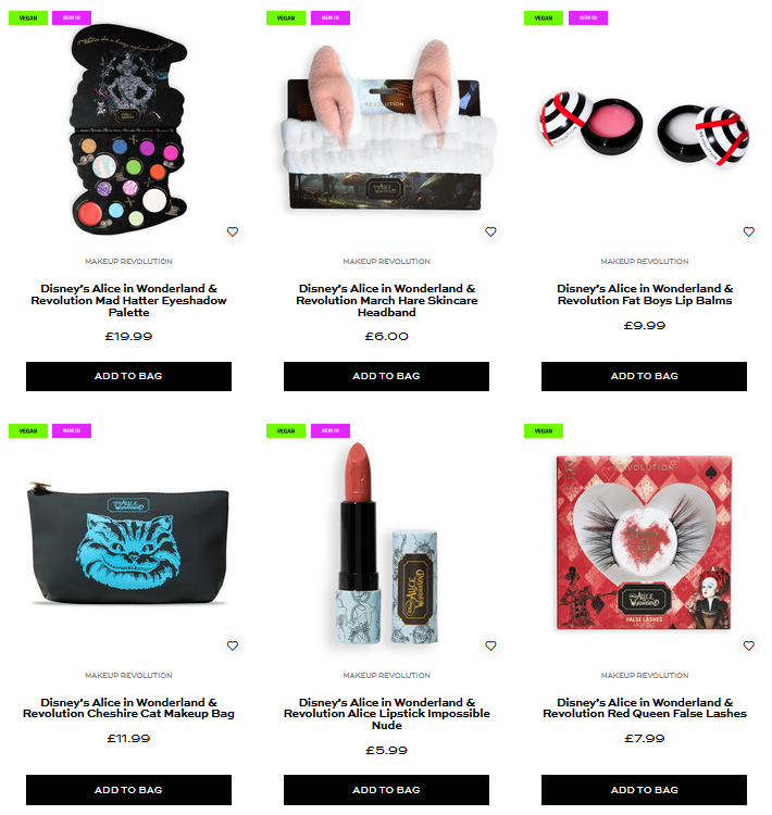 Alice in Wonderland x Revolution Collection