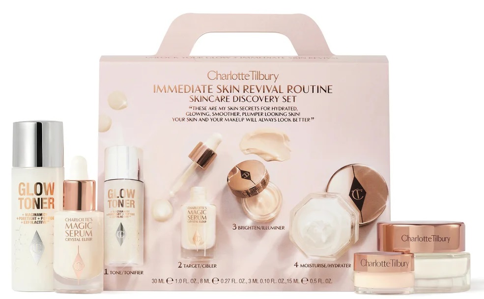 Charlotte Tilbury Immediate Skin Revival Routine Skincare Discovery Set Charlotte Tilbury Immediate Skin Revival Routine Skincare Discovery Set