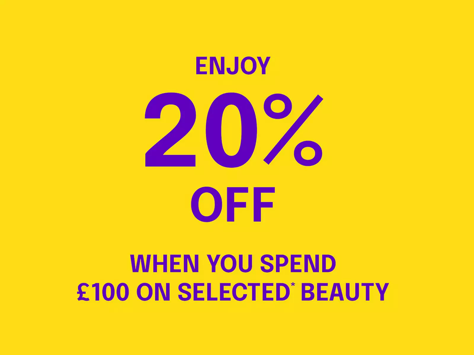 Spend £100 to save 20% at Fenwick