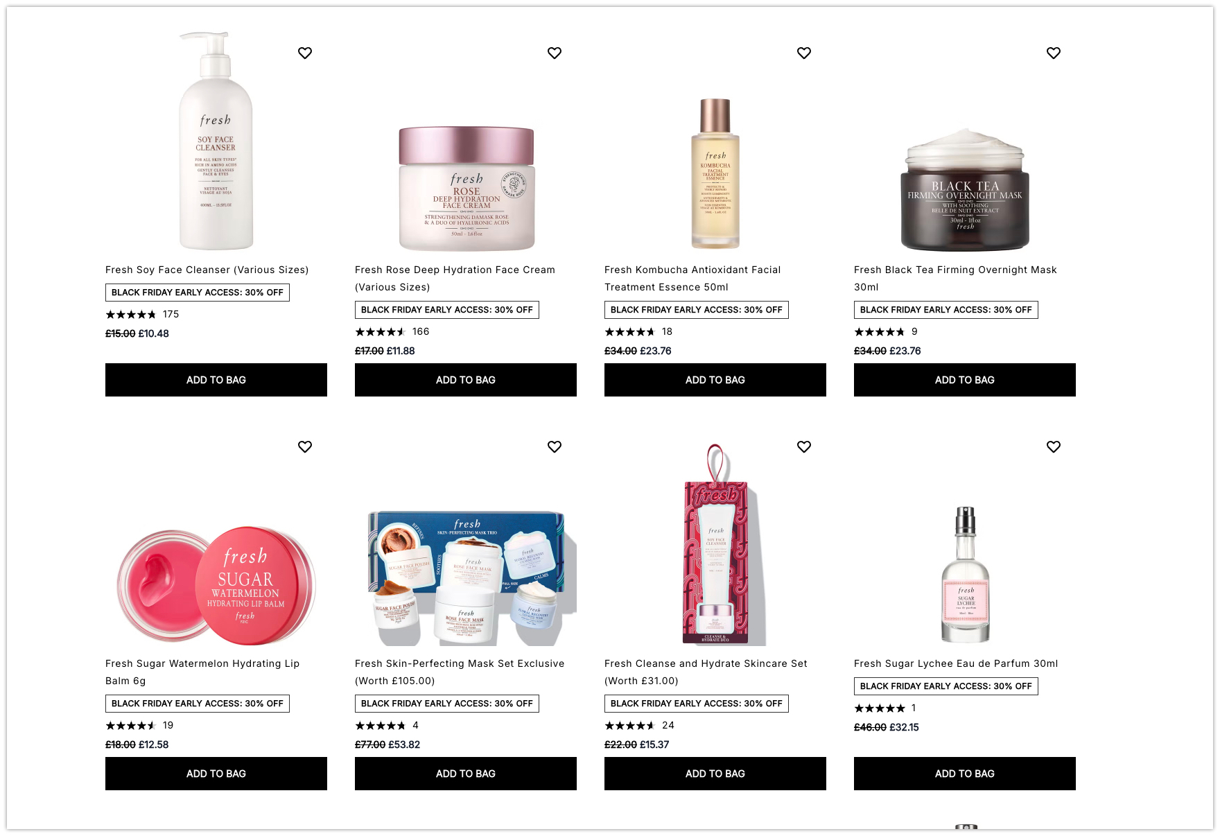 30% off Fresh at Cult Beauty