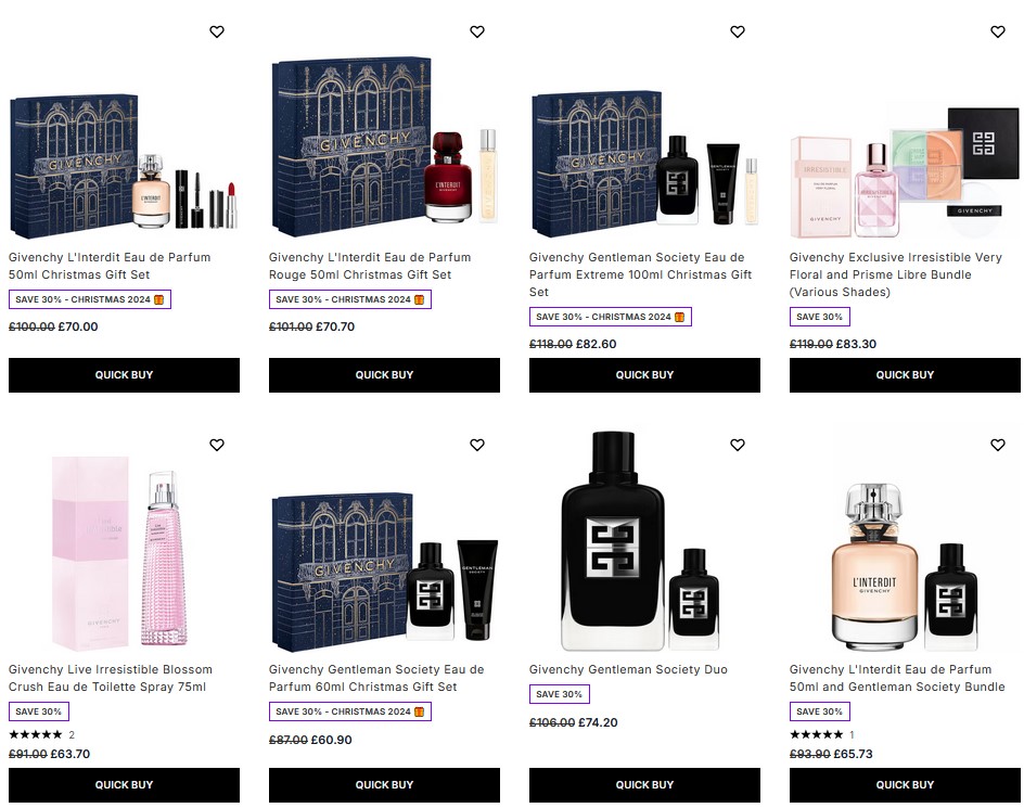 30% off Givenchy at Lookfantastic