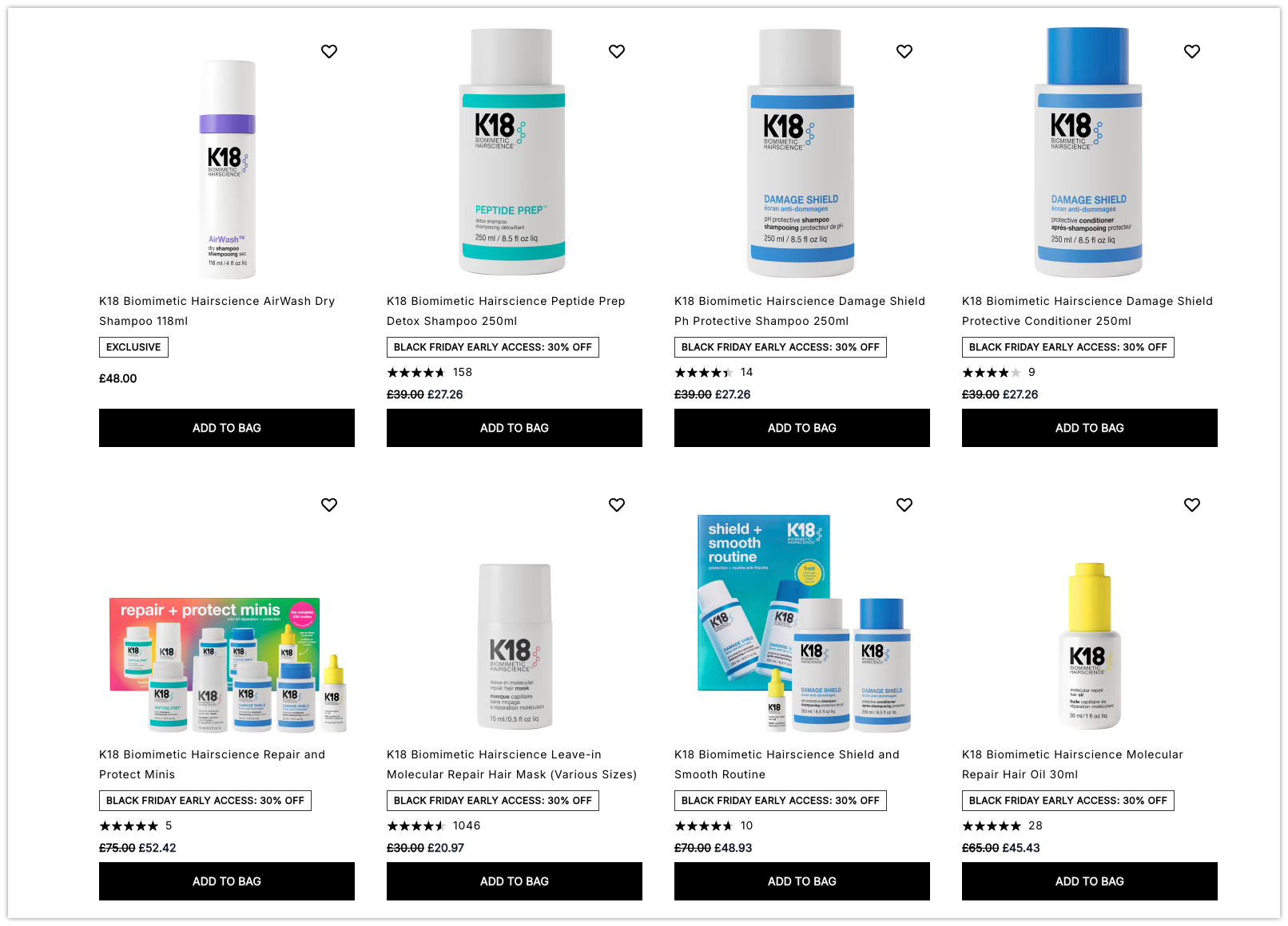 30% off K18 at Cult Beauty