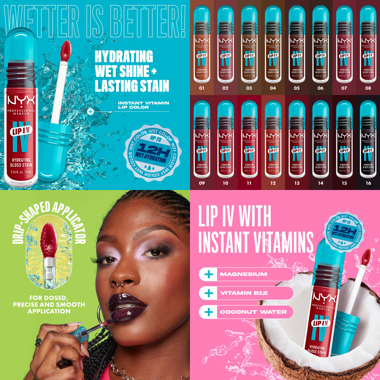 NYX Professional Makeup Lip IV Hydrating Gloss Serum NYX Professional Makeup Lip IV Hydrating Gloss Serum