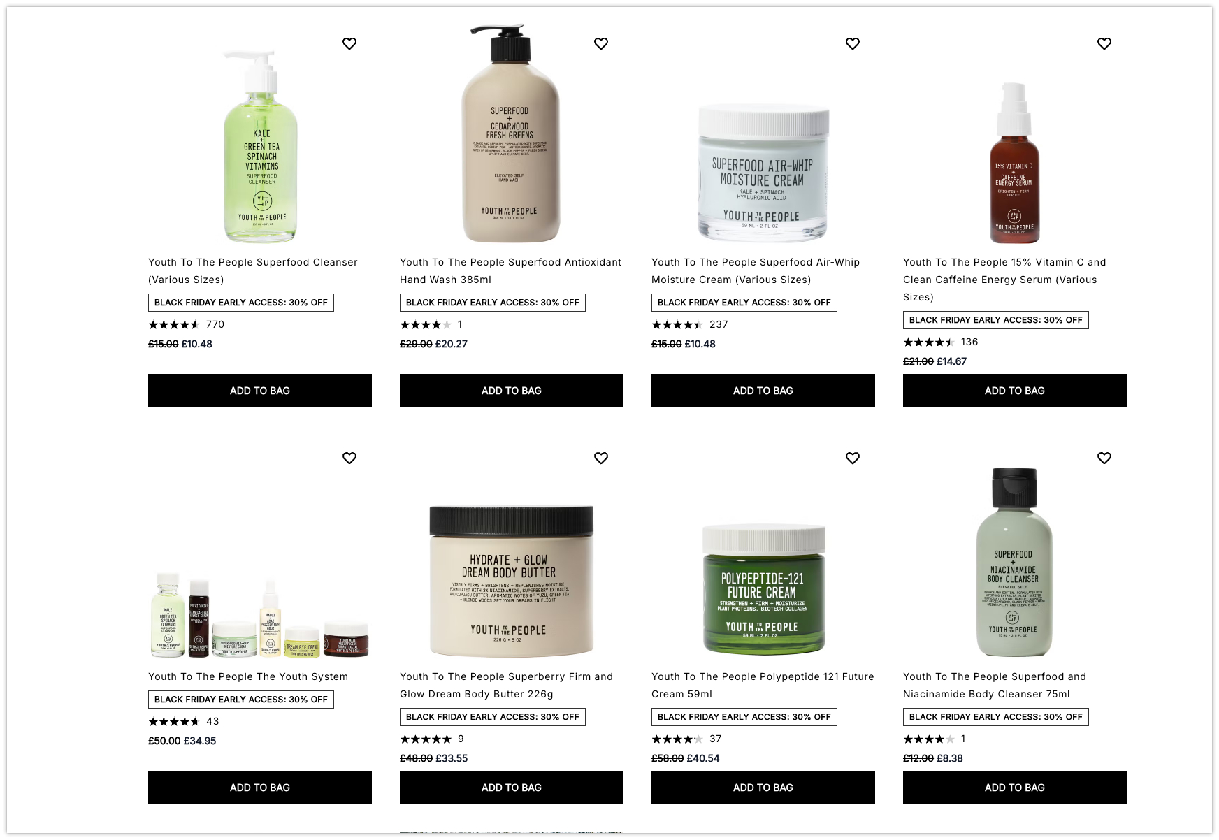 30% off Youth To The People at Cult Beauty