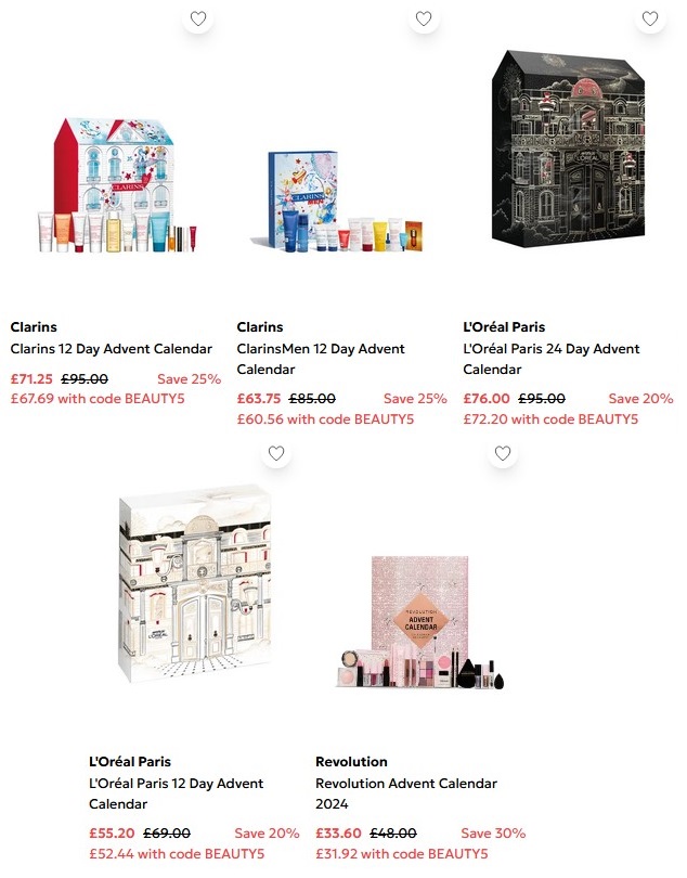 Up to 30% off selected Advent Calendars at Debenhams
