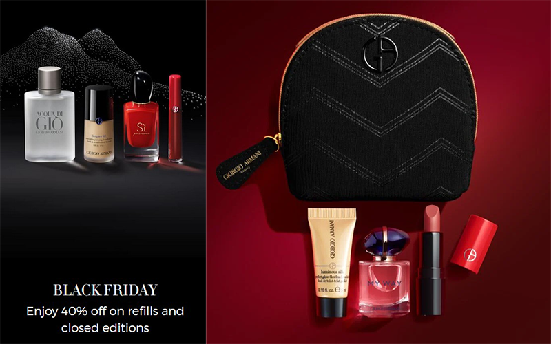 30% off when you spend £50 and 40% off a selection of refills & limited editions at Armani