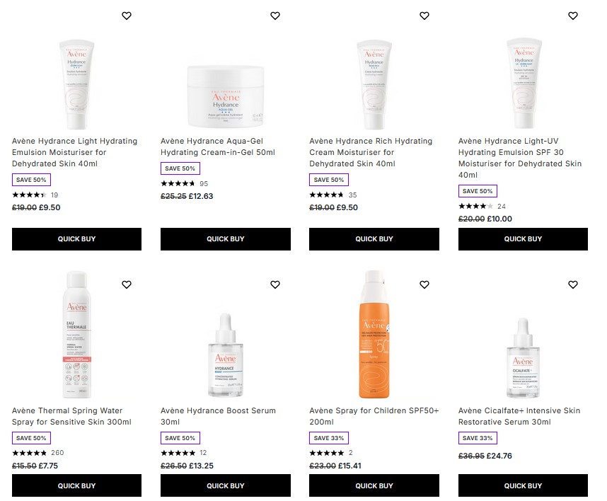 Up to 50% off Avene at Lookfantastic