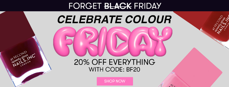 Black Friday at Nails inc: 20% off sitewide