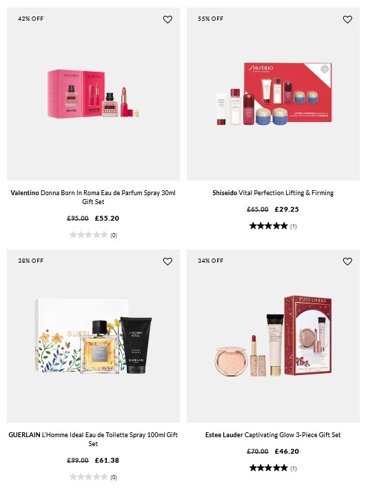 Up to 65% off sale at Escentual