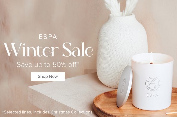 Up to 50% off sale at ESPA 