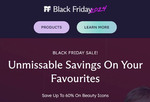Black Friday at Face the Future: Up to 60% on Beauty