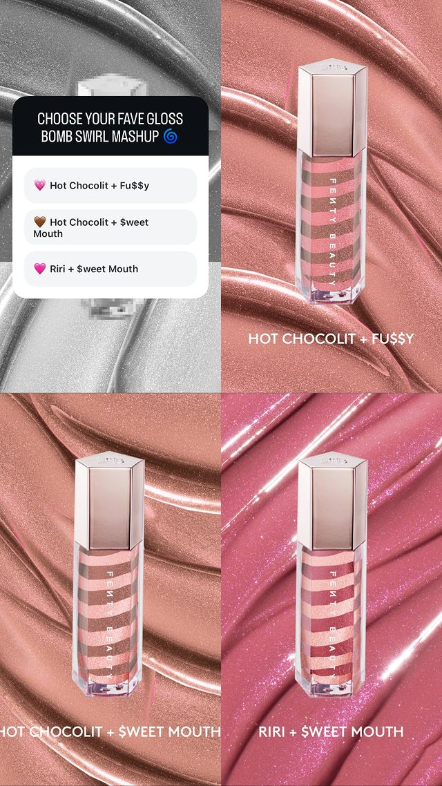 Fenty Beauty has announced 3 new shades of the Gloss Bomb Swirl Twisted Lip Luminizer