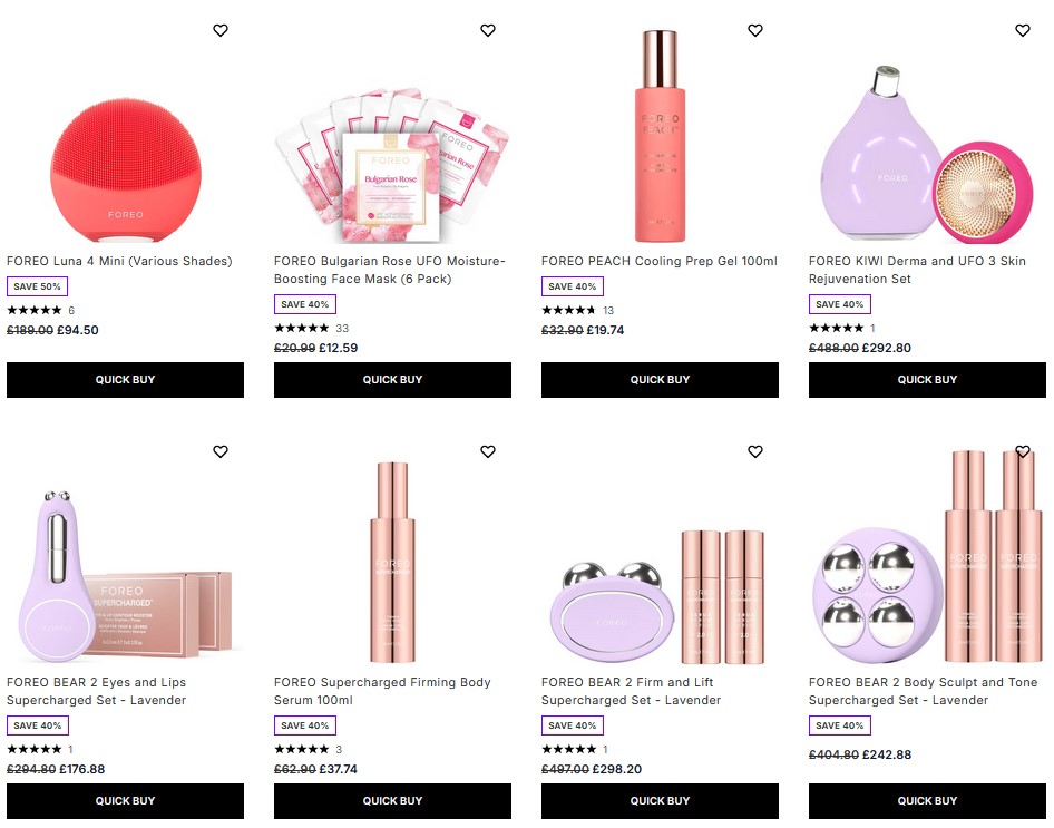 Up to 50% off FOREO at Lookfantastic