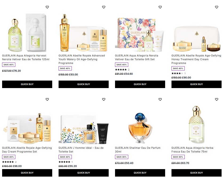 Up to 40% off GUERLAIN at Lookfantastic